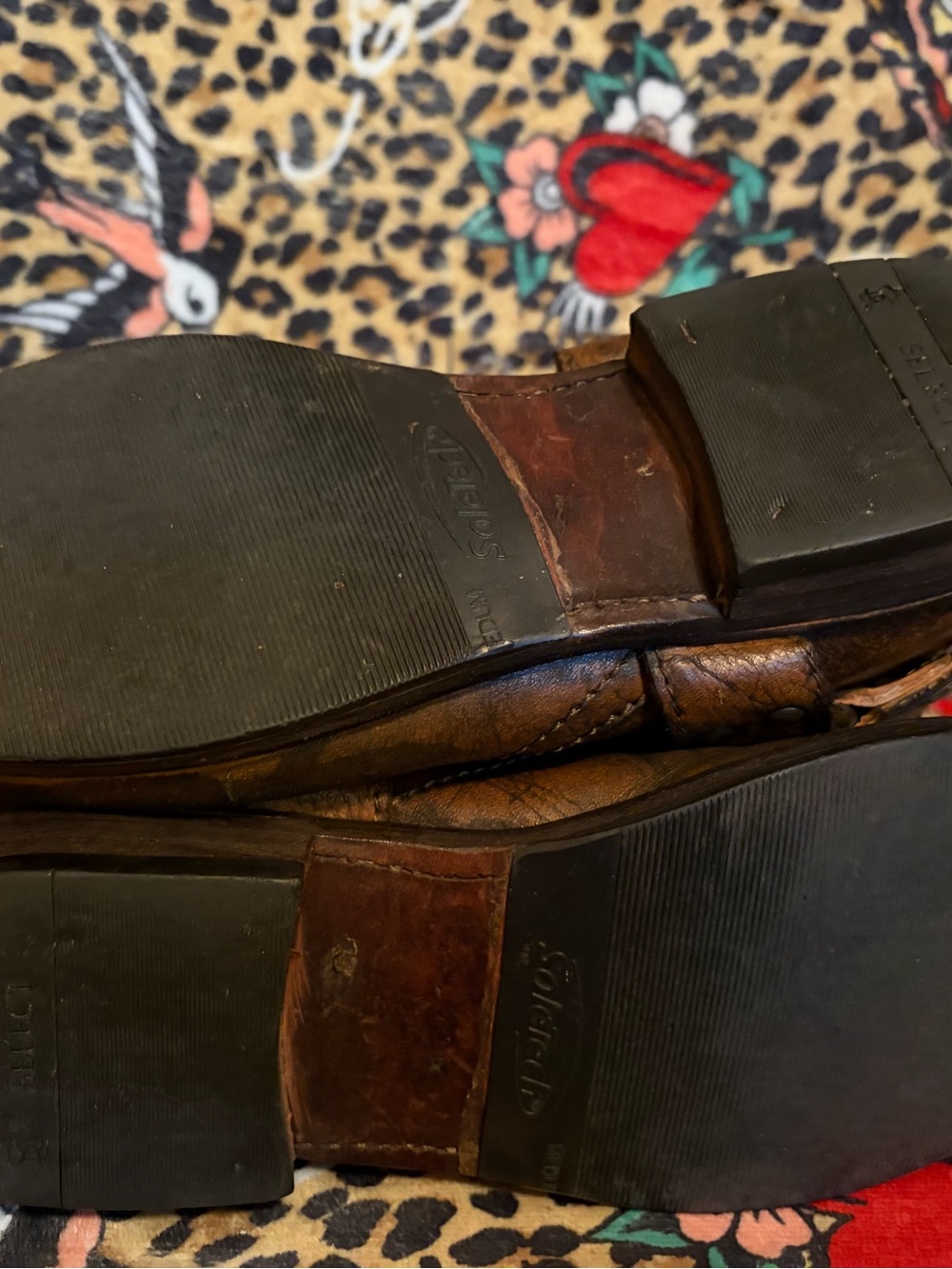 VINTAGE FRYE RARE Maxine Trapunto Brown Leather Harness Boots Women's style#7792 - Picture 7 of 10